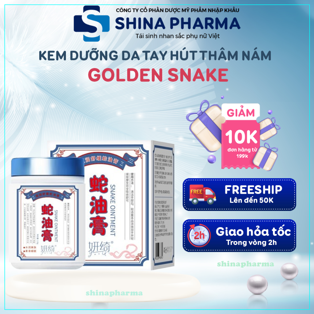Kem Dưỡng Da Tay Đông Y GOLDEN SNAKE - Kem GOLDEN SNAKE Dưỡng Ẩm, Tái Tạo Da, Giúp Đôi Tay Lán Mịn, Trẻ Hóa Bàn Tay