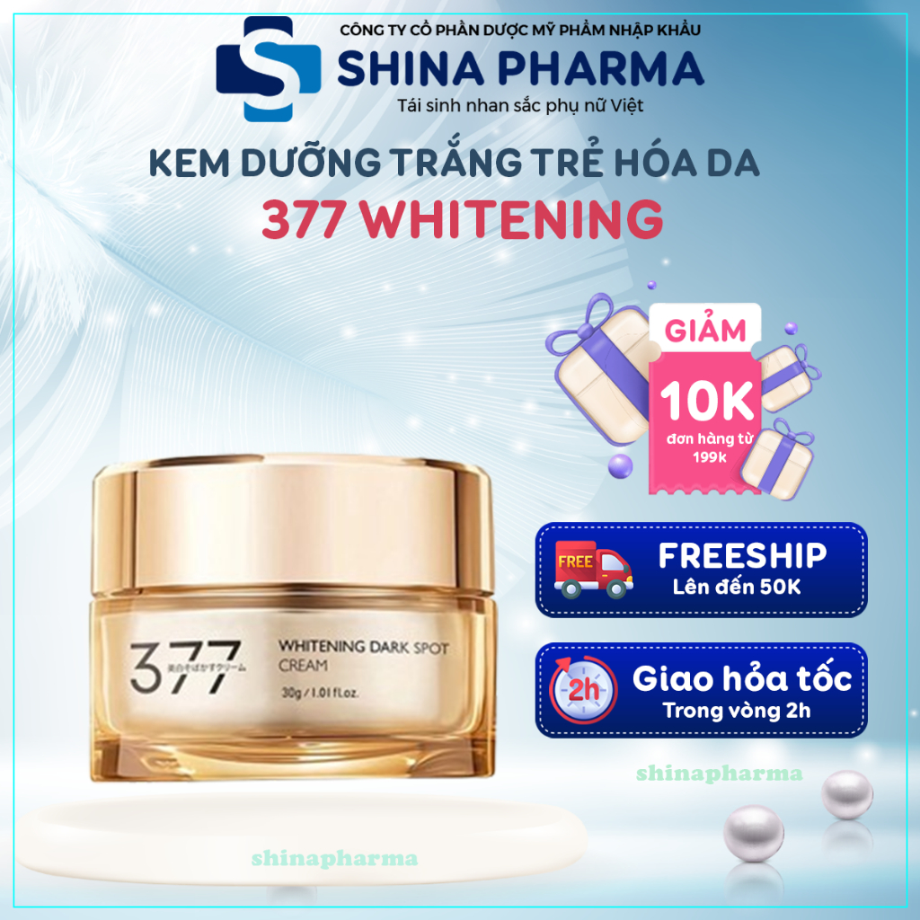 Kem Dưỡng Trắng Da 377 WHITENING DARK SPOT CREAM - KEM WHITENING CREAM Giải Pháp Toàn Diện Nám, Tàn Nhang, Làm Trắn