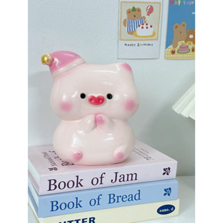   Lỗ tròn  Heo tiết kiệm Heo chúc ngủ ngon đáng yêu C18xD12xR10  | Quà tặng trang trí Tiệm Heo Soda 