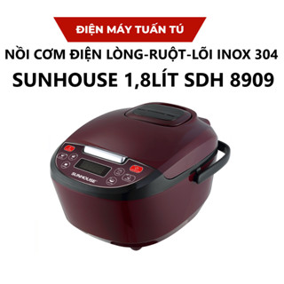 Nồi cơm điện tử lòng - ruột - lõi inox 304 cao cấp 1,8 lít SUNHOUSE SHD8909 chính hãng giá tốt