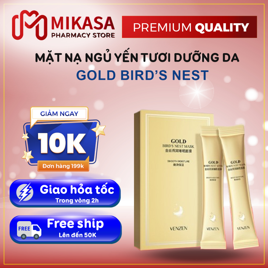 Mặt Nạ Ngủ Collagen Dưỡng Trắng Da GOLD BIRD'S NEST MASK –  Mask GOLD BIRD'S NEST Qua Đêm Cho Làn Da Mềm Mịn