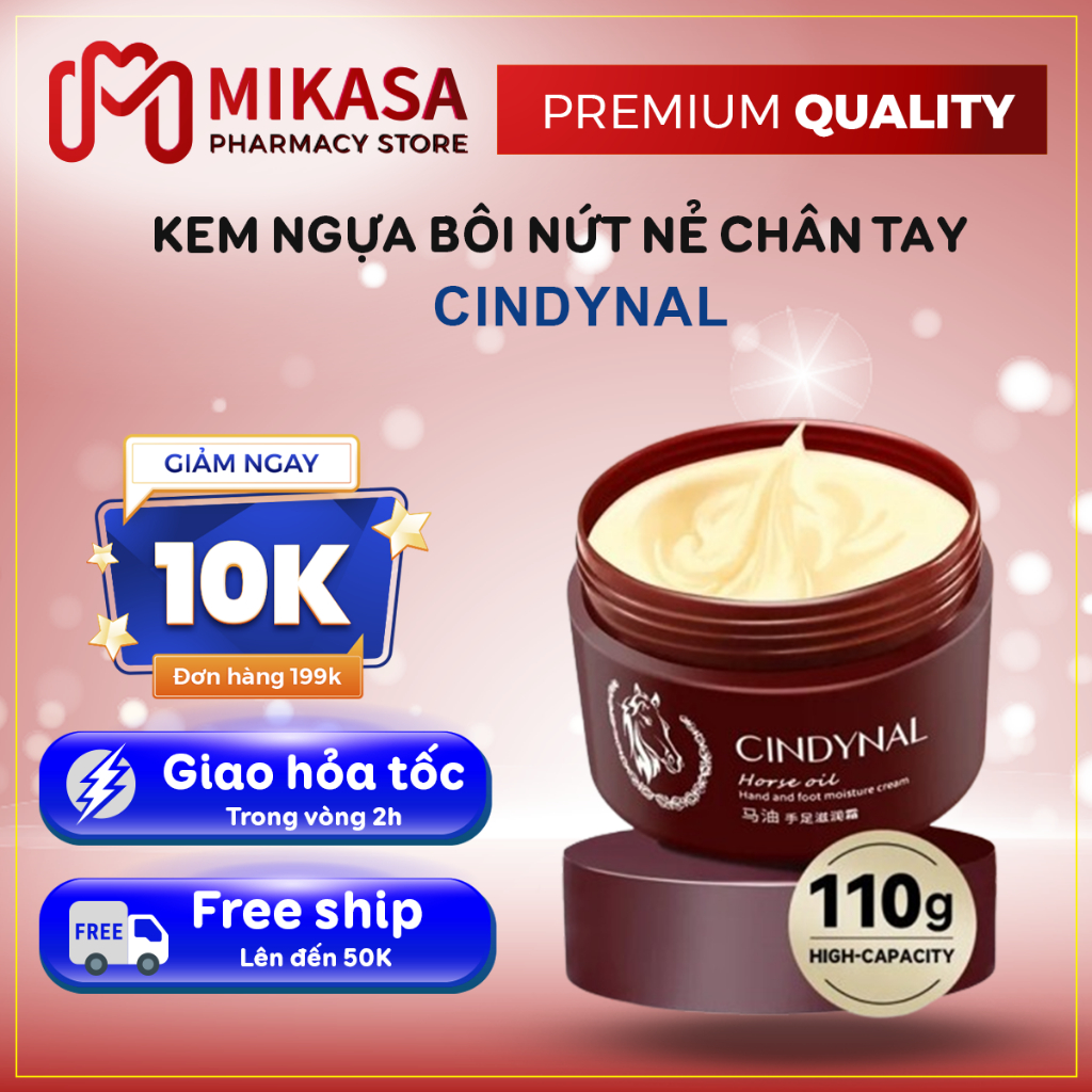 Kem Dầu Ngựa CINDYNAL HORSE OIL CREAM– Kem Bôi Nứt Gót Chân CINDYNAL, Nẻ Da Tay, Dưỡng Ẩm Mềm Mịn, Phục Hồi Làn Da