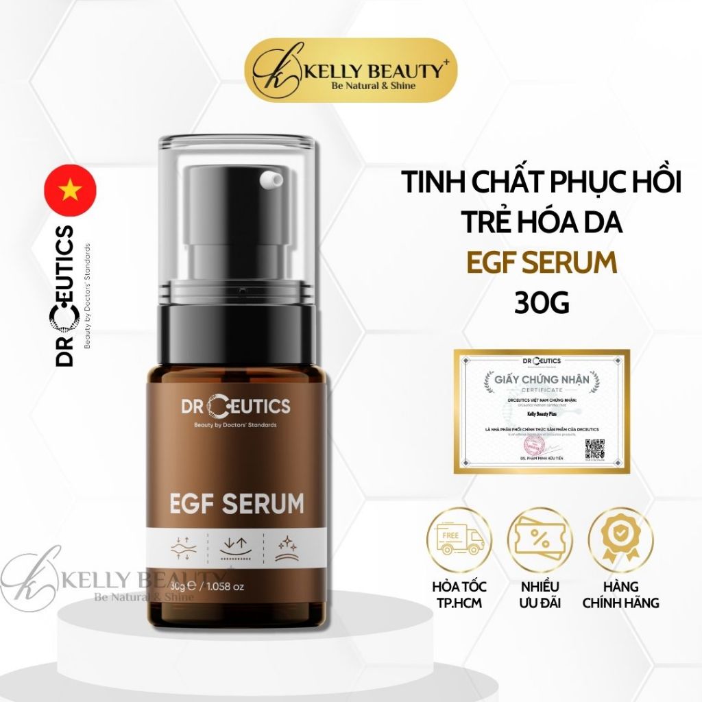 DrCeutics EGF Serum - Tinh Chất Phục Hồi Trẻ Hóa Da | Kelly Beauty