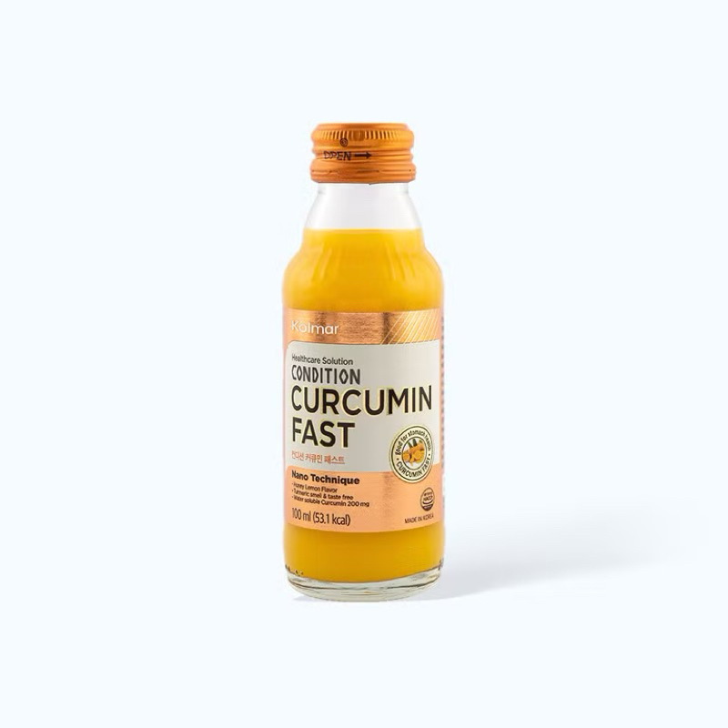 Nước uống Kolmar Tinh Nghệ Condition Curcumin Fast giúp giảm viêm loét dạ dày (100ml)