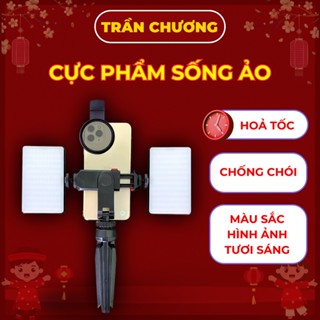 Combo đèn chụp ảnh hỗ trợ sáng + lens chụp ảnh điện thoại chống chói, màu sắc rực rỡ, rõ nét hơn.