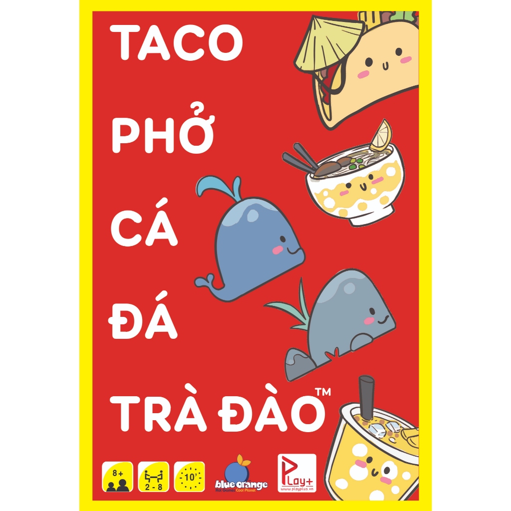 [CHÍNH HÃNG] Trò chơi Board Game TACO PHỞ CÁ ĐÁ TRÀ ĐÀO - Bản Việt Hóa Taco Cat Goat Cheese Pizza