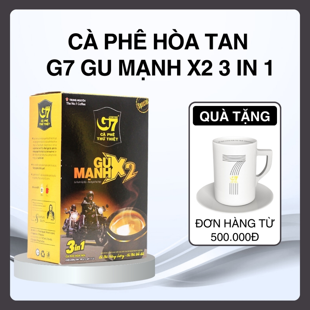 Cà Phê Hòa Tan Trung Nguyên G7 Gu mạnh X2 3in1