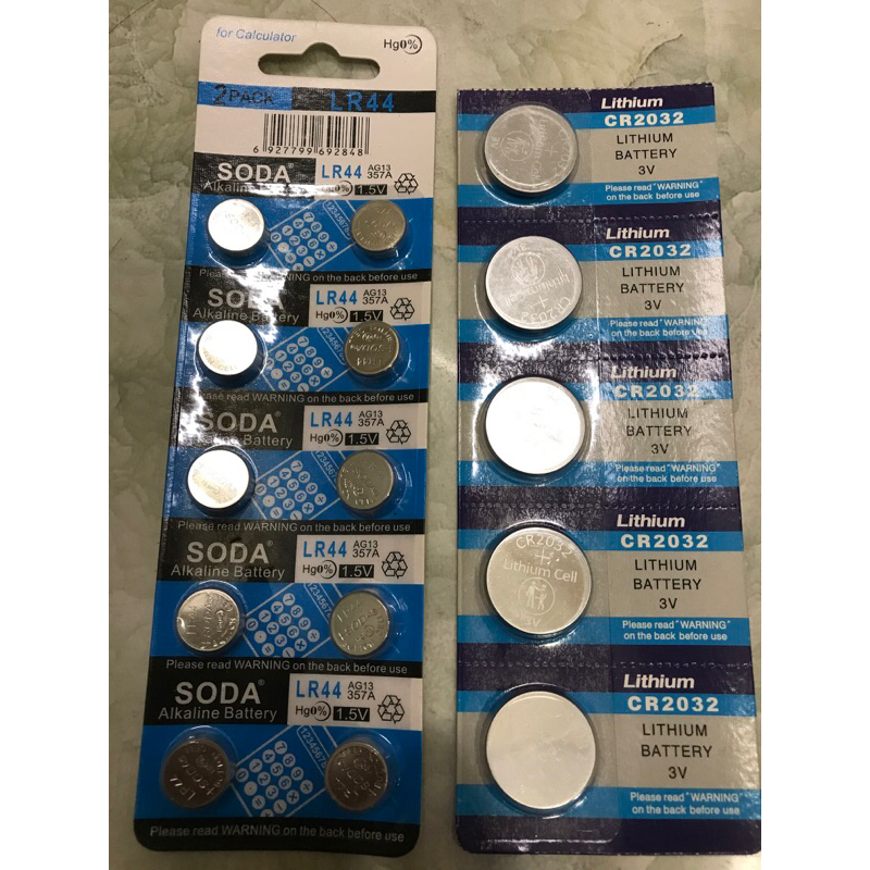 Pin Cúc Áo LR44 CR2032, Vỉ Pin Cho Đồng Hồ Máy Tính Điều Khiển