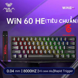 Bàn phím cơ gaming có dây Aula Win60/Win68 - Hỗ trợ Rapid Trigger - LED RGB mạch xuôi nhiều chế độ