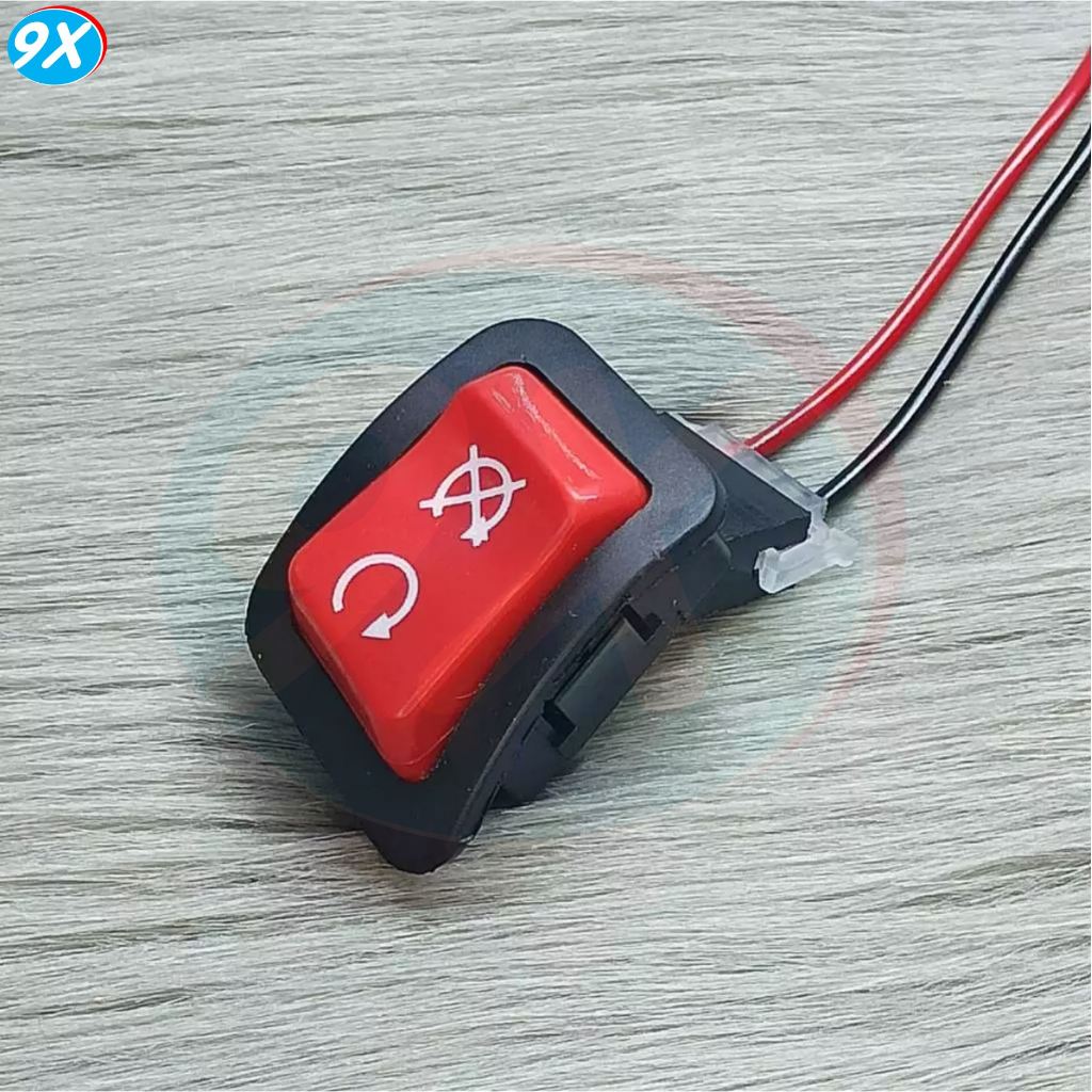 🎉Freeship Extra🎉 Nút Tắt Máy Đỏ, Đen Gắn Chế Xe Máy