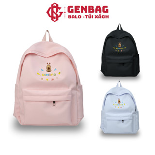 [THÊU TÊN] Balo ulzzang GENBAG balo đi học vải trượt nước vừa laptop 14 inch đeo vai backpack BL02