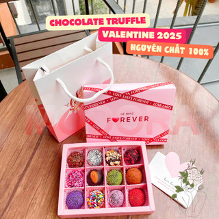 Chocolate Truffle Set quà tặng valentine (đã gồm hộp quà + túi + thiệp) Socola lễ tình nhân, nguyên chất 100%, không CBQ