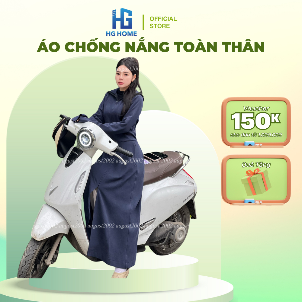 Áo Chống Nắng Toàn Thân Nữ HGHOME Chất Umi Hàn Chống Tia UV, Áo Nắng Toàn Thân Dáng Dài Chất Liệu Dày Mịn Thoáng Mát