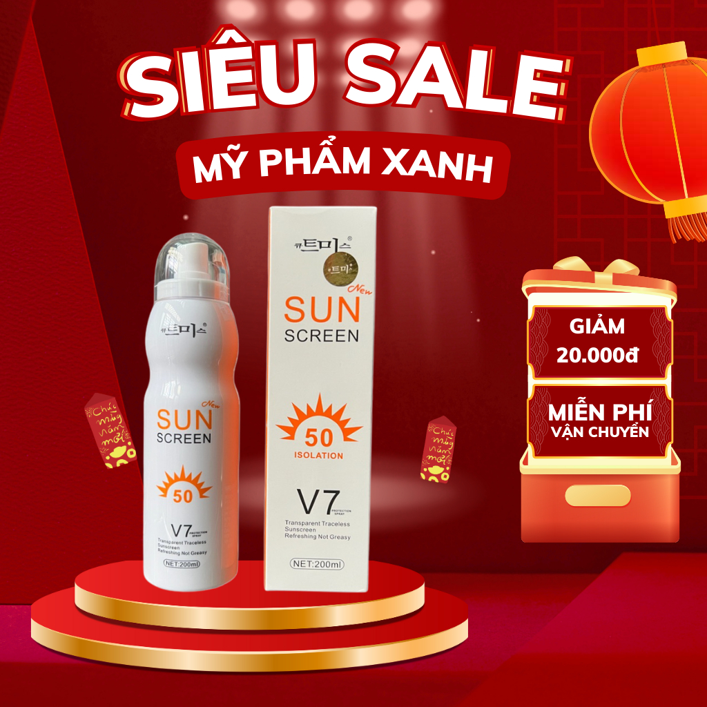 Kem xịt chống nắng SunScreen V7 Magic Flowers SPF 50 Hàn Quốc 200 ml