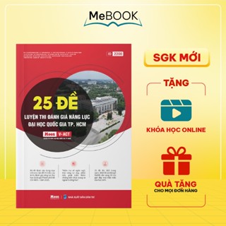Sách 25 đề ôn thi đánh giá năng lực ĐHQG TP.HCM 2025 | Me Book