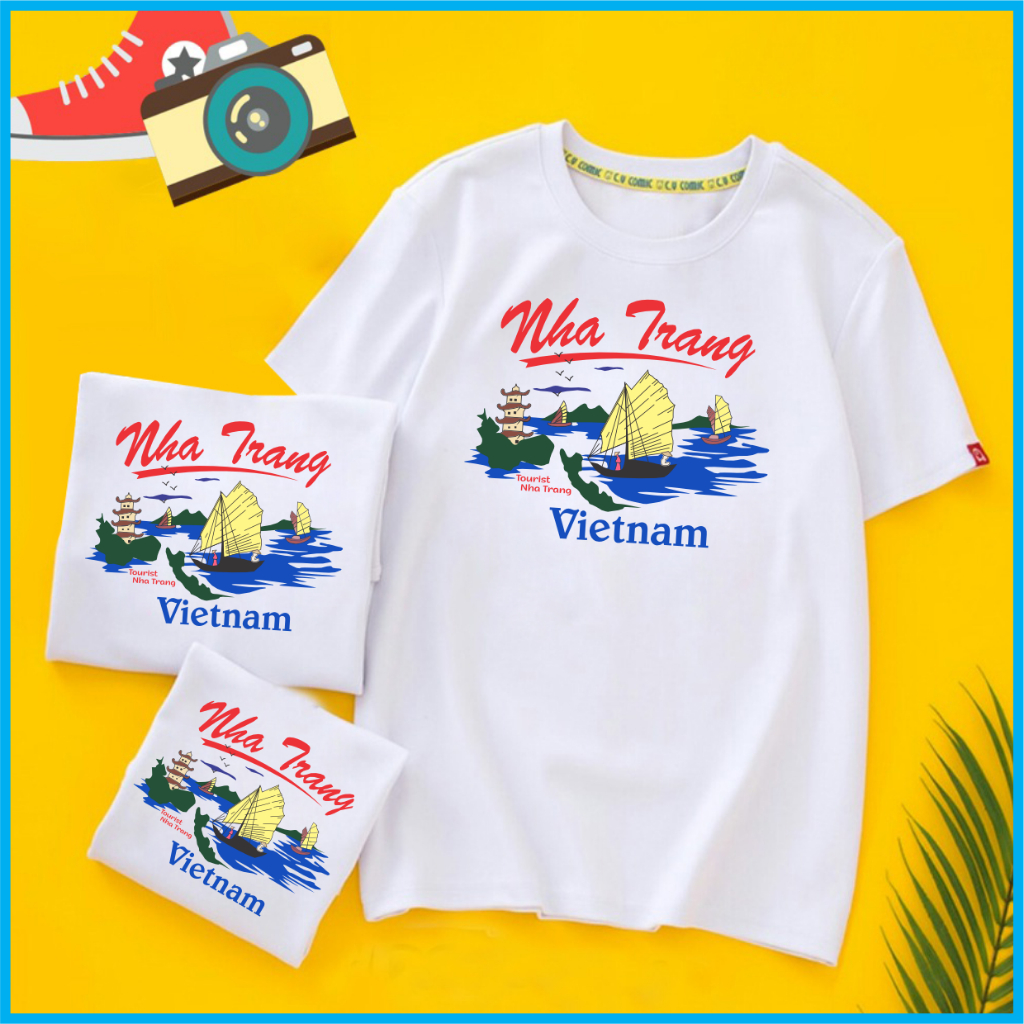 Áo thun du lịch biển Nha Trang, áo thun nam nữ chung form, vải dày đẹp