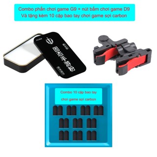  Combo phấn chơi game G9 + Nút bấm chơi game D9 + 10 cặp bao tay sợi carbon 