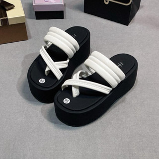 Dép Nữ thời trang X01 đế xuồng cao 7cm quai sỏ ngón phong cách sang trọng da mềm êm