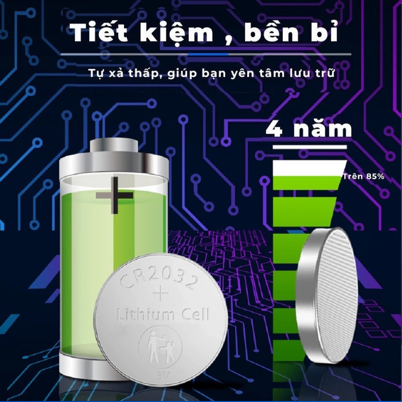 Vỉ 5 viên pin CR2032, CR1632 Beston Pin cúc áo 3V dùng cho điều khiển xe máy , quạt, cân điện tử