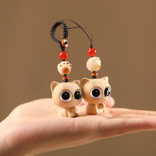 [Mẫu Mới 2025] Móc Khóa Và Dây Treo Mèo Mắt Sao Gỗ Nhaii Báchh Hương Tự Nhiên