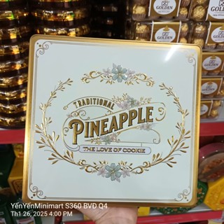 Bánh quy nhân mứt dứa Pineapple Thái Lan Hộp Thiếc