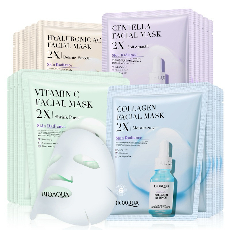 [Combo 20m Tặng 3m] Mặt nạ tinh chất căng bóng dưỡng trắng da Bioaqua Mix Đủ Vị Tinh Chất facial mas