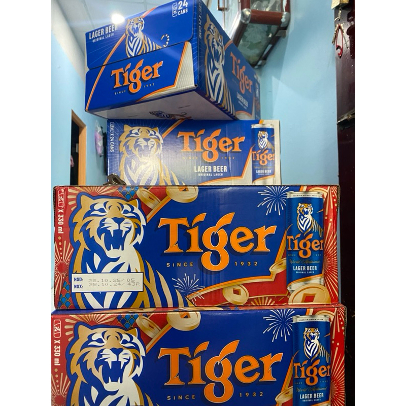 Thùng 24 lon Bia Tiger 330ml/lon