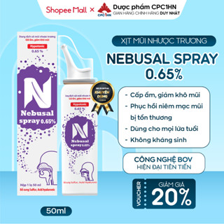 Xịt Mũi Phục Hồi Tổn Thương Niêm Mạc Giữ Ẩm Mũi Khô Nebusal Spray 0,65% chai 50ml