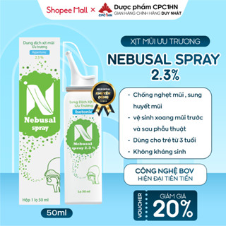 Dung Dịch Xịt Mũi Ưu Trương Nebusal 2.3% CPC1HN Giảm Nghẹt Mũi, Sổ Mũi 50ml