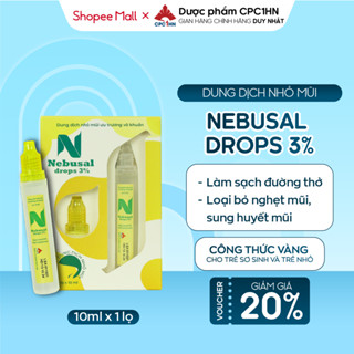 Dung Dịch Nhỏ Mũi Nebusal Drop 3%  Công Thức Vàng Cho Trẻ Em Nghẹt Mũi Hộp 10ml