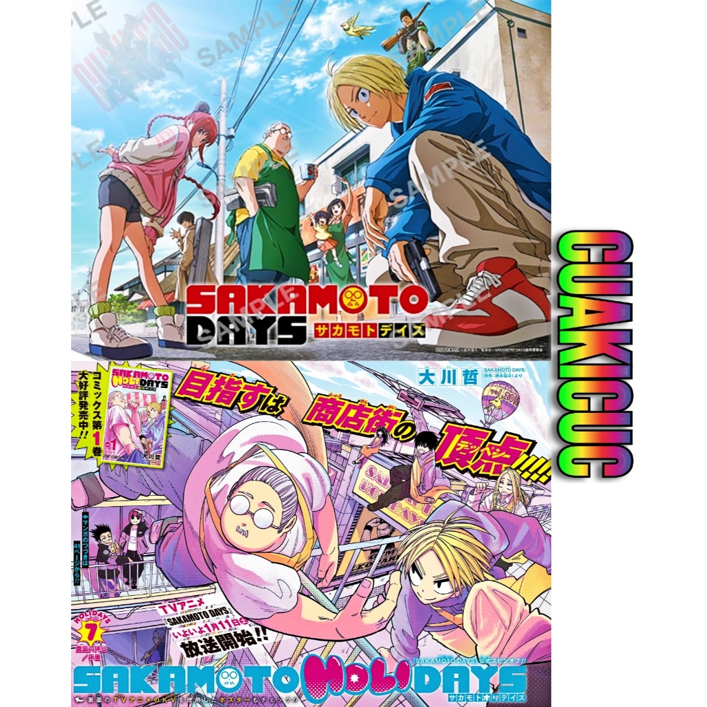 [CHÍNH HÃNG NHẬT BẢN] Áp Phích / Poster Sakamoto Days 2025 Saikyo Jump - Đồ Trưng Bày Cao Cấp - Saka