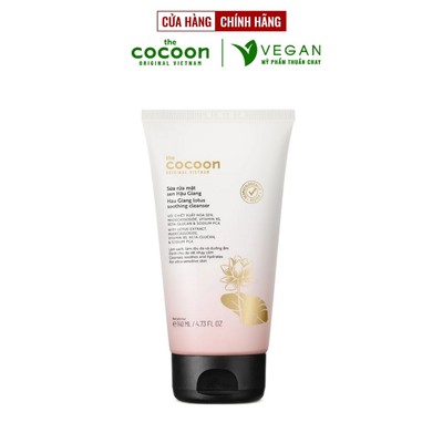Sữa rửa mặt sen Hậu Giang Cocoon 140ml - VEGAN - Mỹ phẩm thuần chay
