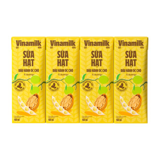  Sữa đậu nành hạt Vinamilk Óc Chó  Đậu Đỏ  Hạnh Nhân hộp 180ml  lốc 4 hộp  