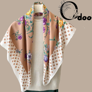  Khăn lụa vuông 90x90cm CAO CẤP Có Hộp - khăn turban trùm đầu - khăn 90x90 cm quàng cổ bandana turban mỏ quạ-ODOO 