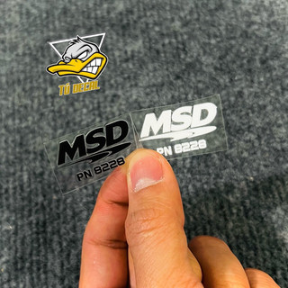 Tem Logo Sticker In Uv Dán Trang Trí Xe, Thích Hợp Mod MSD, Decal In Trong Chữ Trắng Lột Được Lớp Trong, Tem Chống Nước