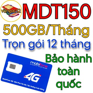 SIM 4G MOBI 12TK159 12MDT150 KM 500G/T 12MDT50 LOCAL 12A500  XÀI THẢ GA PHÍ DATA TRONG SUỐT 1 NĂM KHÔNG NẠP TIỀN