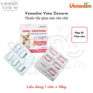 Vime Deworm - Viên tẩy giun sán, giun tròn... dành cho chó (Viên nén)