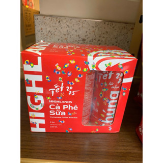 Lốc 6 lon cà phê sữa Highland (mẫu Xuân) 235ml, date mới