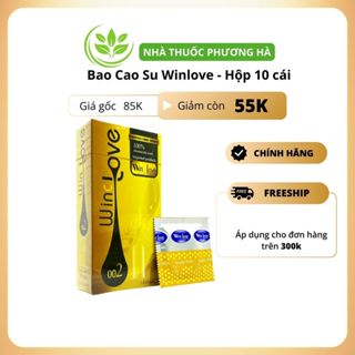Bao cao su Winlove. Siêu mỏng, dai, đảm bảo an toàn khi quan hệ. Hộp 10 cái