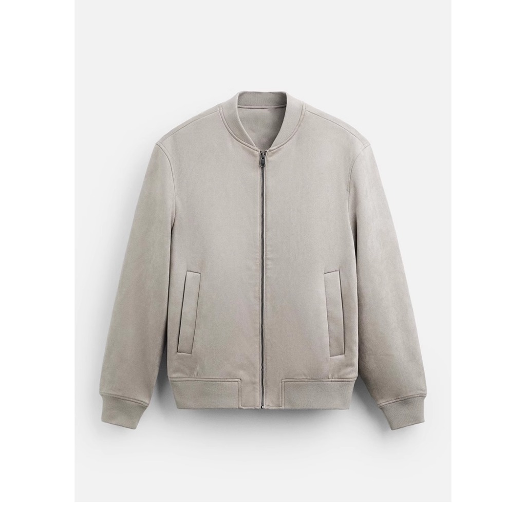 (3 MÀU) ÁO KHOÁC BOMBER ZARA NAM DA LỘN XUẤT DƯ MÀU XÁM ĐEN NÂU - 8574/700