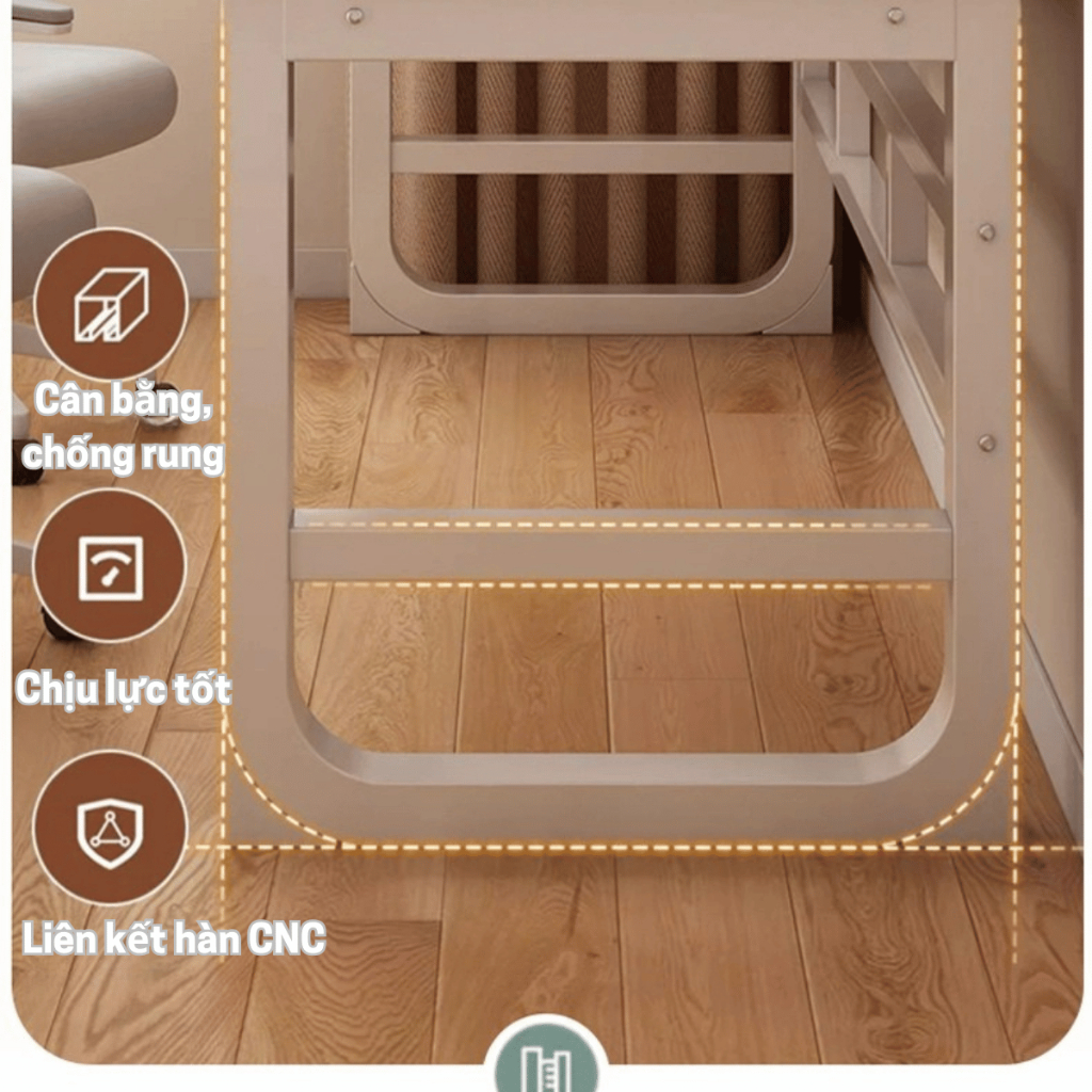 Bàn Học Sinh Viên Chân U Cong – MDF 15mm – Dễ Lắp, Chịu Tải 250kg – Gọn Nhẹ, Giá Tốt | BigBuy360 - bigbuy360.vn