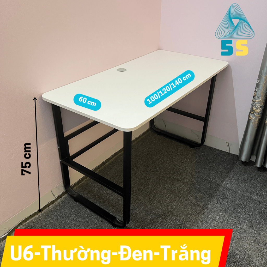 Bàn Học Sinh Viên Chân U Cong – MDF 15mm – Dễ Lắp, Chịu Tải 250kg – Gọn Nhẹ, Giá Tốt | BigBuy360 - bigbuy360.vn