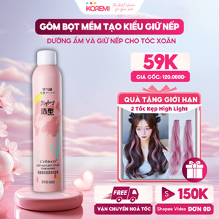 Gôm mềm, keo xịt giữ nếp tóc nữ, keo bọt tạo kiểu tóc xoăn nam mềm, chai 420ml 450ml Chính Hãng