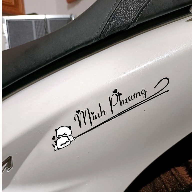 decal in ảnh theo yêu cầu, tem trang trí xe máy, xe điện, laptop. Tem in tên theo yêu cầu.