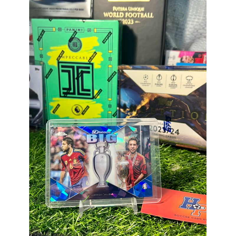 Thẻ bóng đá Jordi Alba Sapphire Topps Chrome Eur0 2023/24
