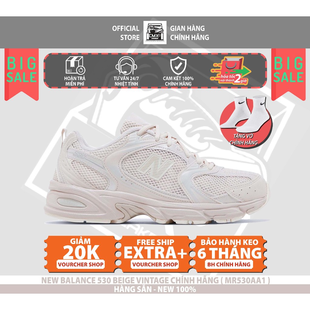 Giày 𝐍𝐞𝐰 𝐁𝐚𝐥𝐚𝐧𝐜𝐞 𝟓𝟑𝟎 BEIGE ( MR530AA1 ) - HÀNG CHÍNH HÃNG SẴN HÀNG