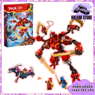 [Rẻ vô địch] Đồ chơi lắp ráp Ninjago Dragons Rising W8102 Mech Kai Climber - Mô hình robot ninja toy