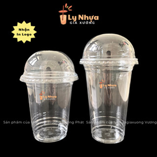 50 Ly Nhựa PET Trơn Đáy Bằng Loại Dày 360ml, 500ml Đựng Trà Sữa, Sinh Tố, Nước Ép Tiện Dụng