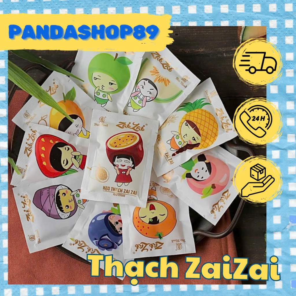 500g thạch Zai zai căng tròn Đức Hạnh, thạch gói ngắn