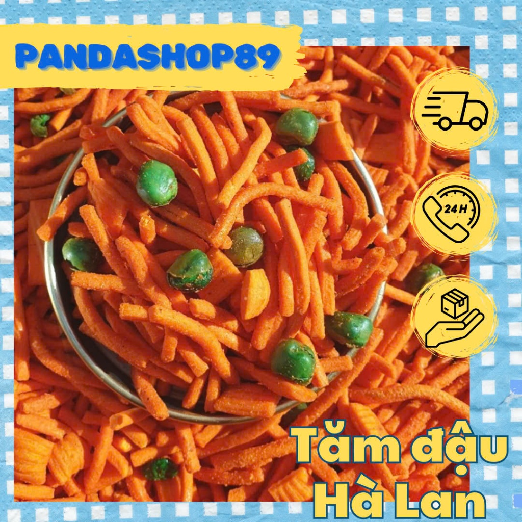 Snack Tăm Đậu Hà Lan, bim bim tăm que đậu tổng hợp (500g)